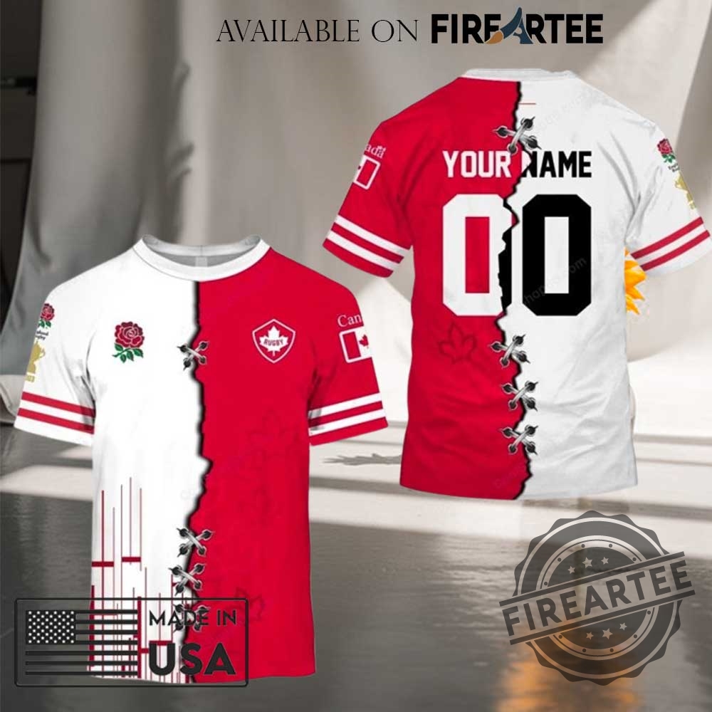 Canada Rugby X England Rugby Red Roses Tshirt Sweatshirt Hoodie