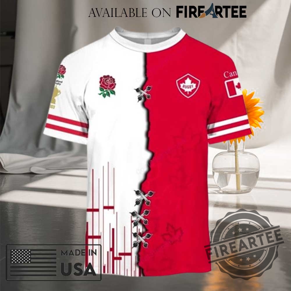 Canada Rugby x England Rugby Red Roses T-shirt Sweatshirt Hoodie 5 Canada Rugby x England Rugby Red Roses T-shirt Sweatshirt Hoodie