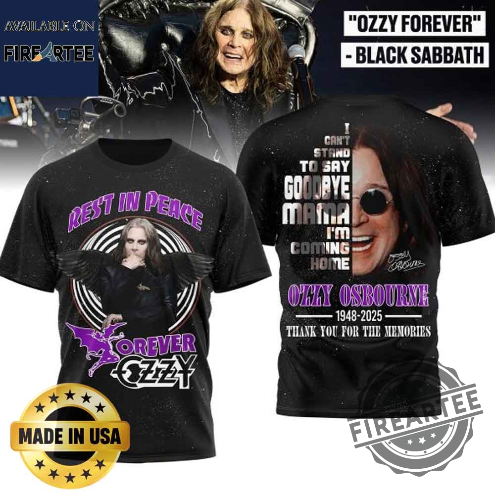 Ozzy Osbourne Rest In Peace Forever Memories Tshirt