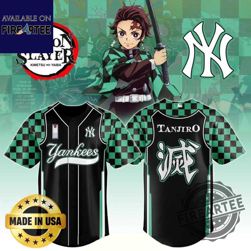 New York Yankees X Demon Slayer Tanjiro Haori 2025 Jersey