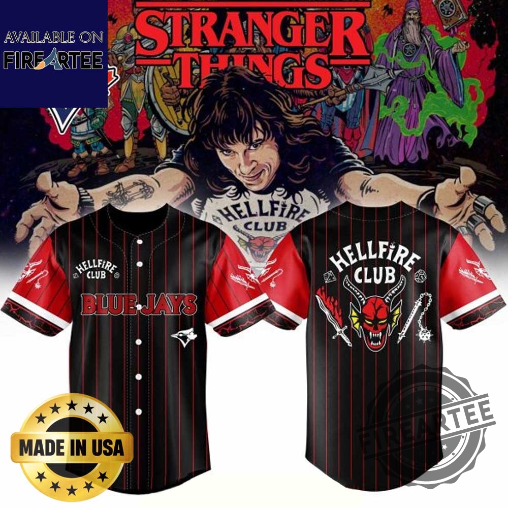 Toronto Blue Jays Hellfire Club Stranger Things 5 Jersey