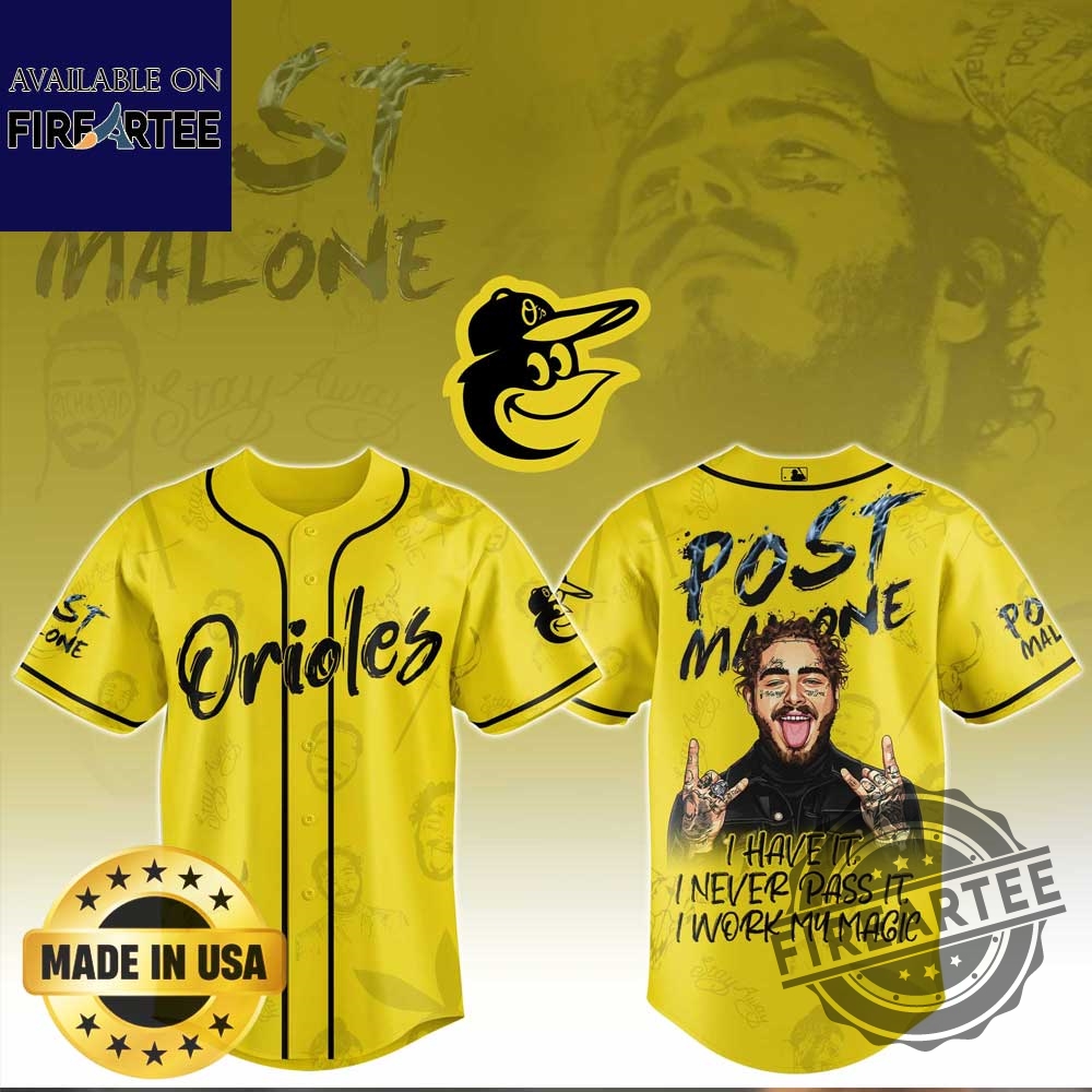 Baltimore Orioles Mlb X Post Malone Tour Baseball Jersey