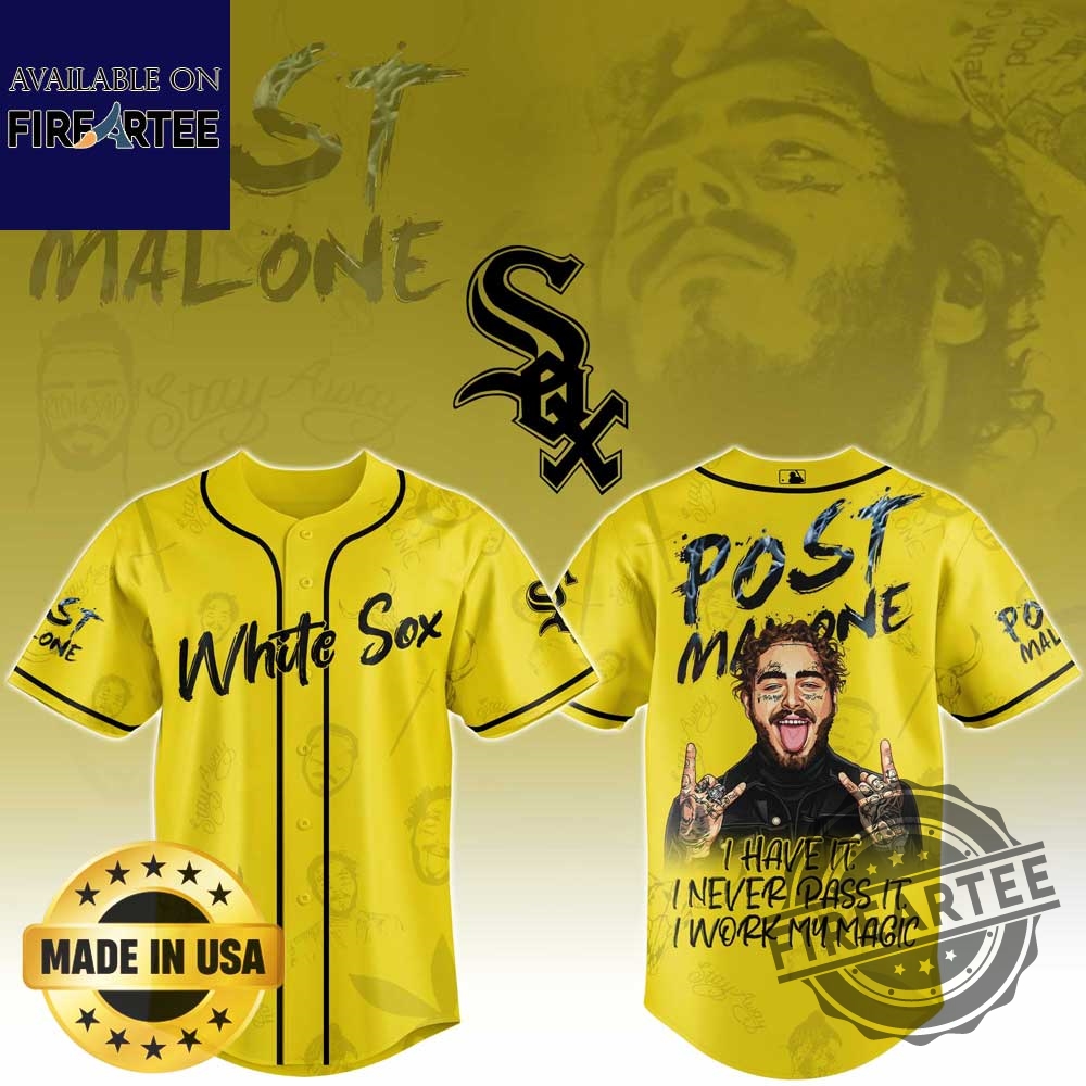 "Top Pop Culture Jerseys: Movie, Music, and Sports Collectibles 2025" 6 Chicago White Sox Mlb X Post Malone Tour Baseball Jersey
