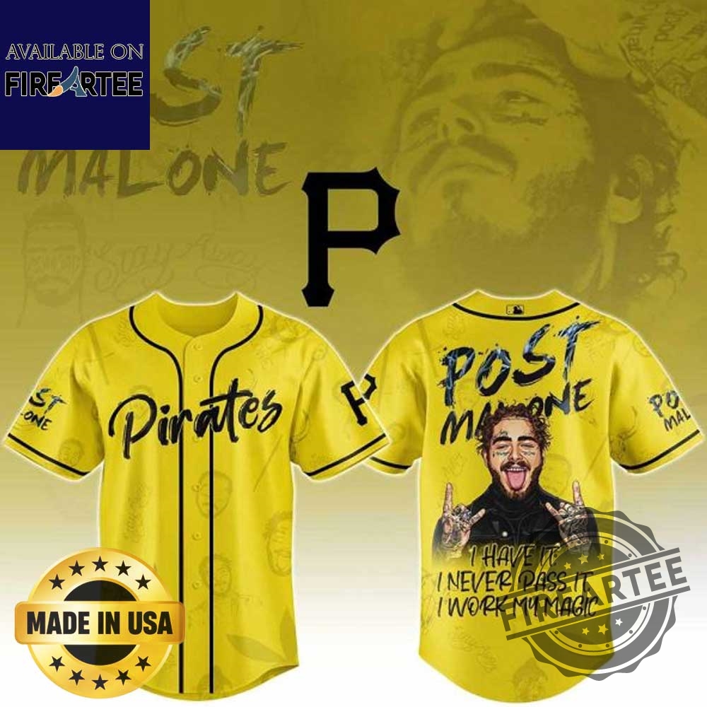 "Top Pop Culture Jerseys: Movie, Music, and Sports Collectibles 2025" 7 Pittsburgh Pirates Mlb X Post Malone Tour Baseball Jersey