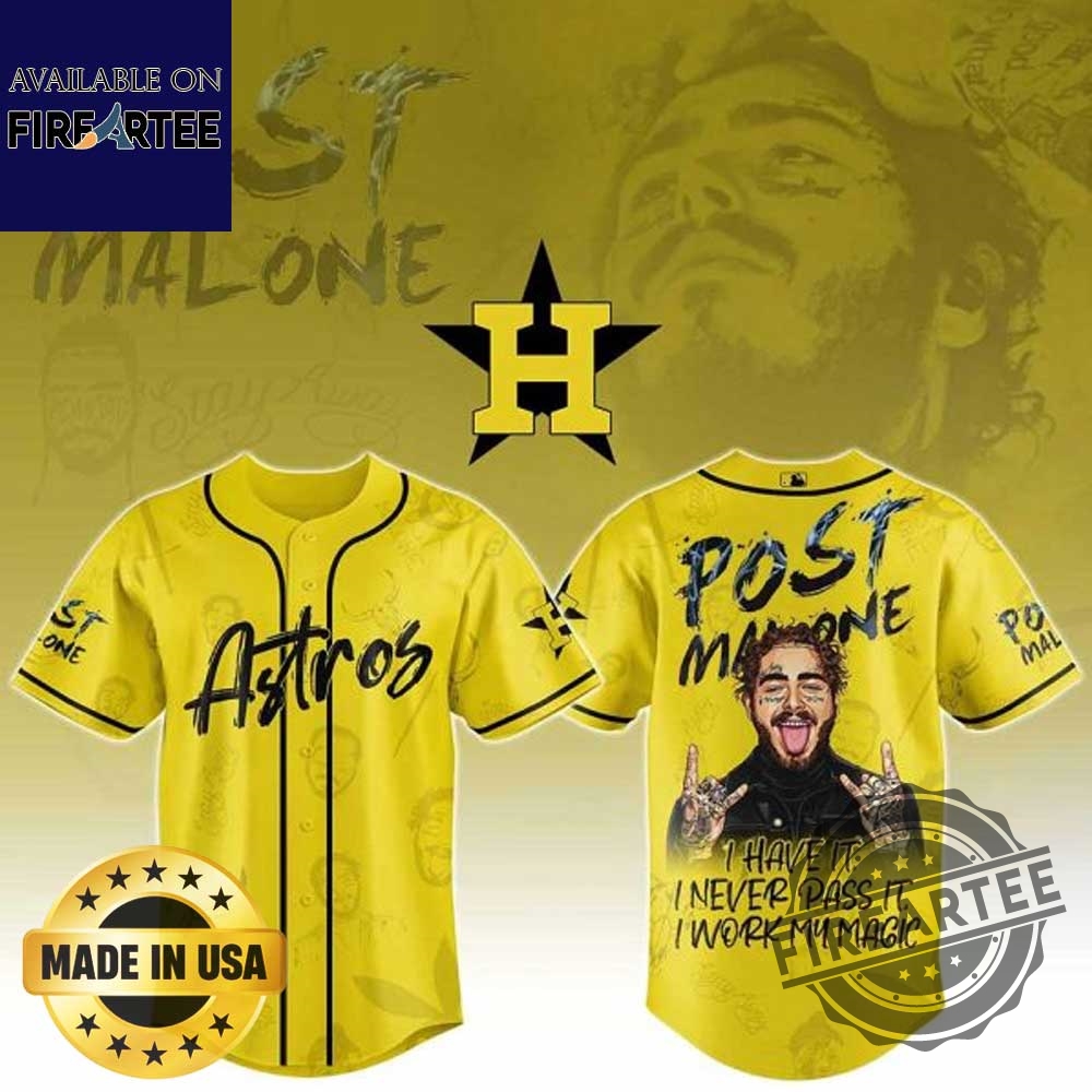 "Top Pop Culture Jerseys: Movie, Music, and Sports Collectibles 2025" 8 Houston Astros Mlb X Post Malone Tour Baseball Jersey