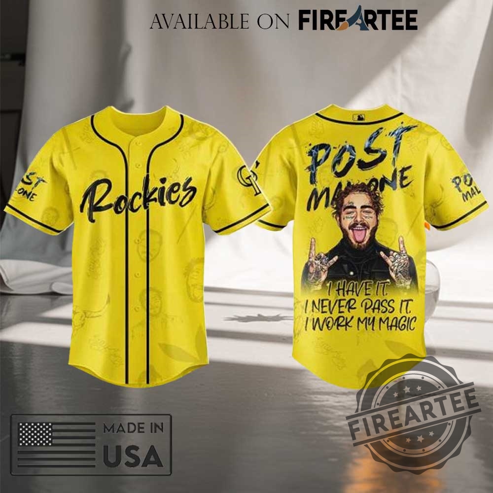 Colorado Rockies Mlb X Post Malone Tour Baseball Jersey 3 Colorado Rockies MLB X Post Malone Tour Baseball Jersey