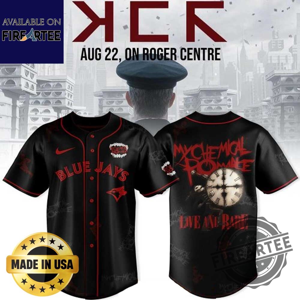 Toronto Blue Jays X Long Live The Black Parade My Chemical Romance Baseball Jersey 5 Toronto Blue Jays x Long Live The Black Parade My Chemical Romance Baseball Jersey