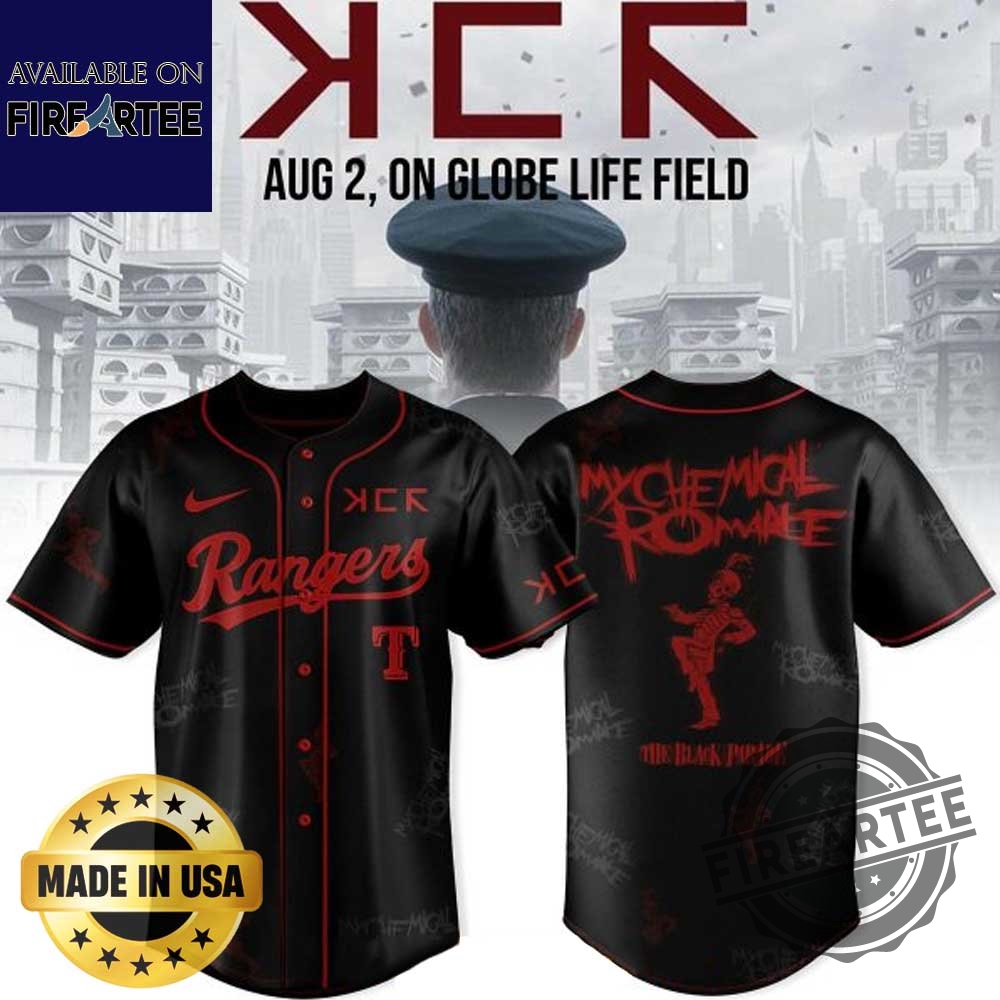 Texas Rangers X Long Live The Black Parade My Chemical Romance Baseball Jersey