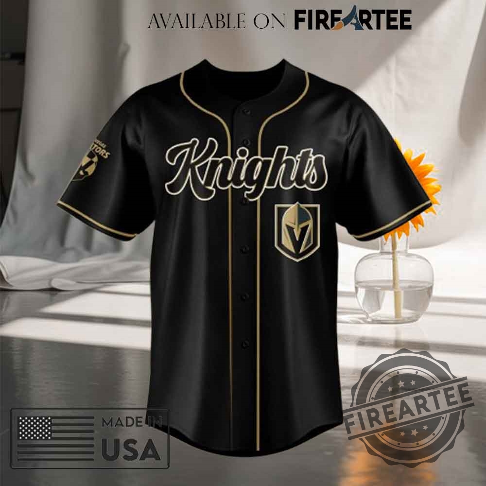 Vegas Golden Knights X Las Vegas Aviators Custom Baseball Jersey 4 Vegas Golden Knights x Las Vegas Aviators Custom Baseball Jersey