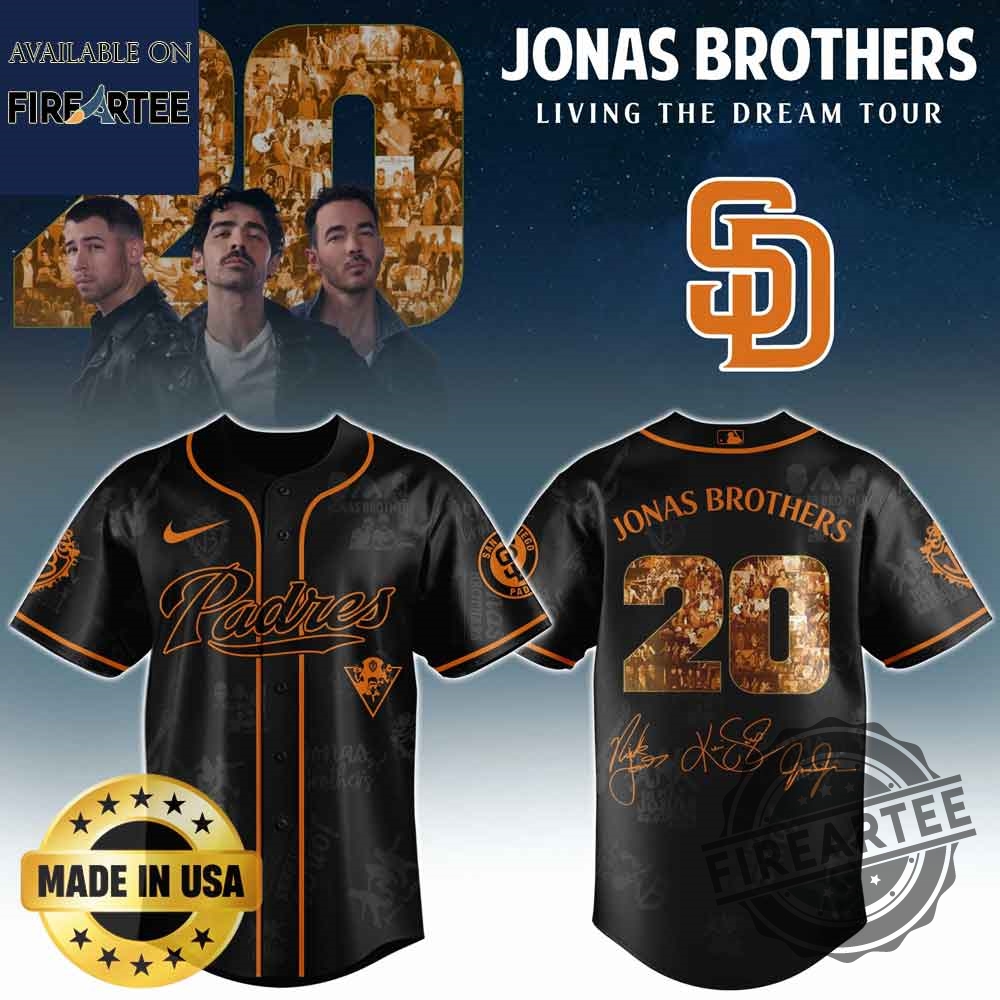 San Diego Padres Mlb X Jonas Brothers Tour Baseball Jersey