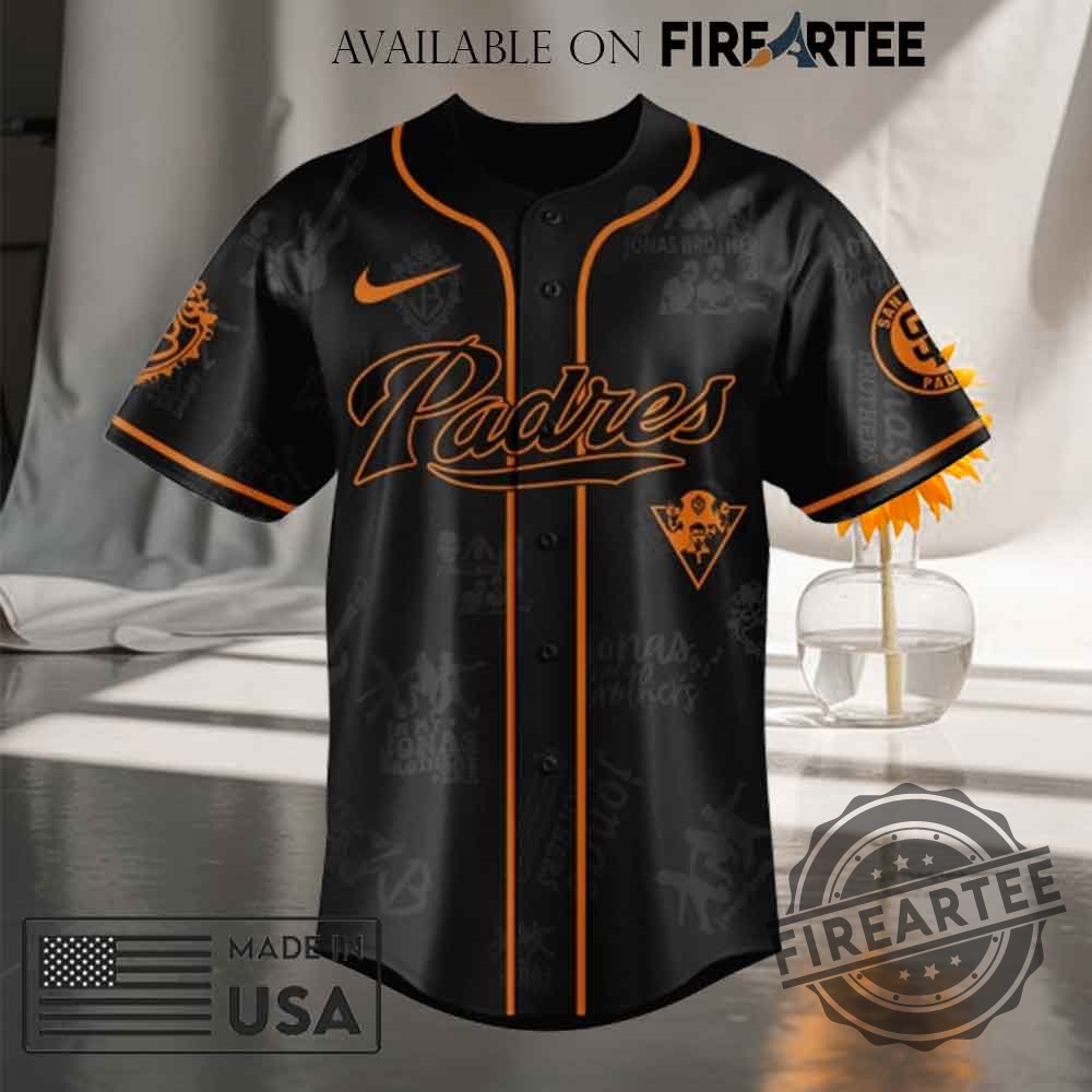 San Diego Padres Mlb X Jonas Brothers Tour Baseball Jersey 5 San Diego Padres MLB x Jonas Brothers Tour Baseball Jersey