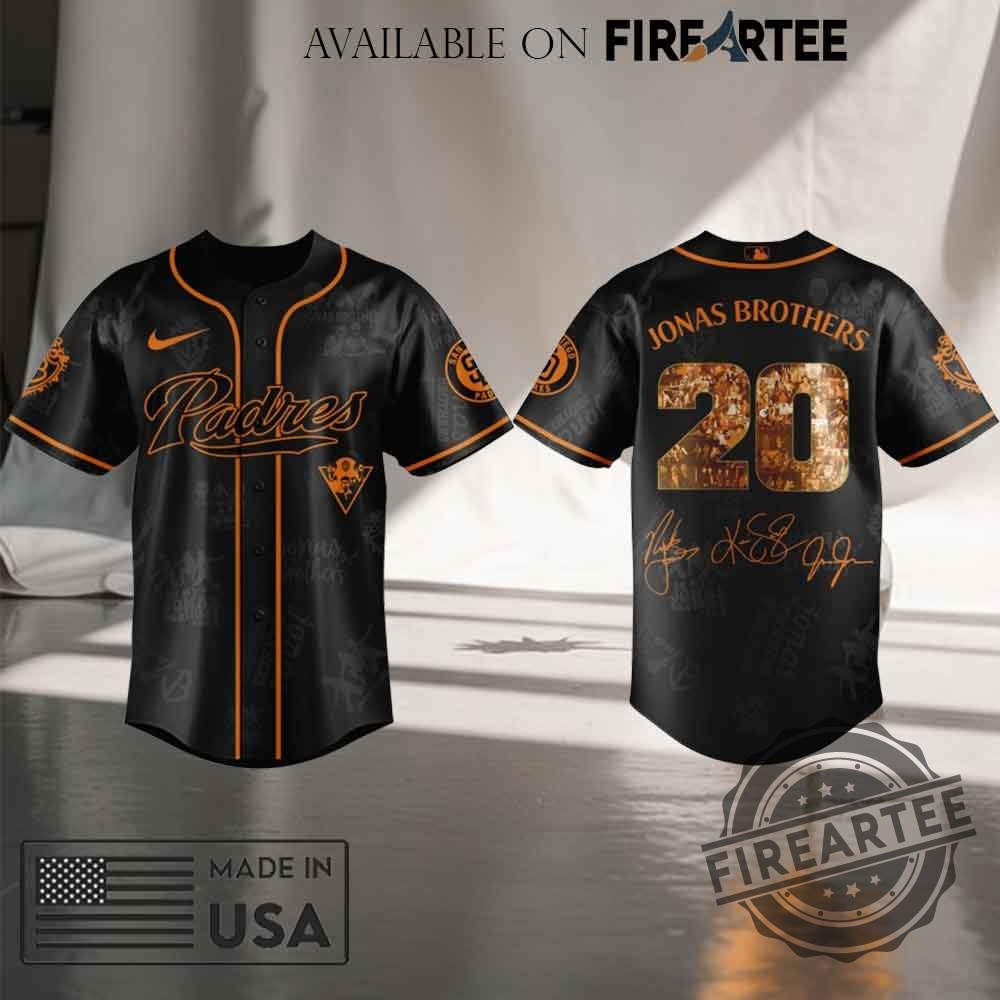 San Diego Padres Mlb X Jonas Brothers Tour Baseball Jersey 7 San Diego Padres MLB x Jonas Brothers Tour Baseball Jersey