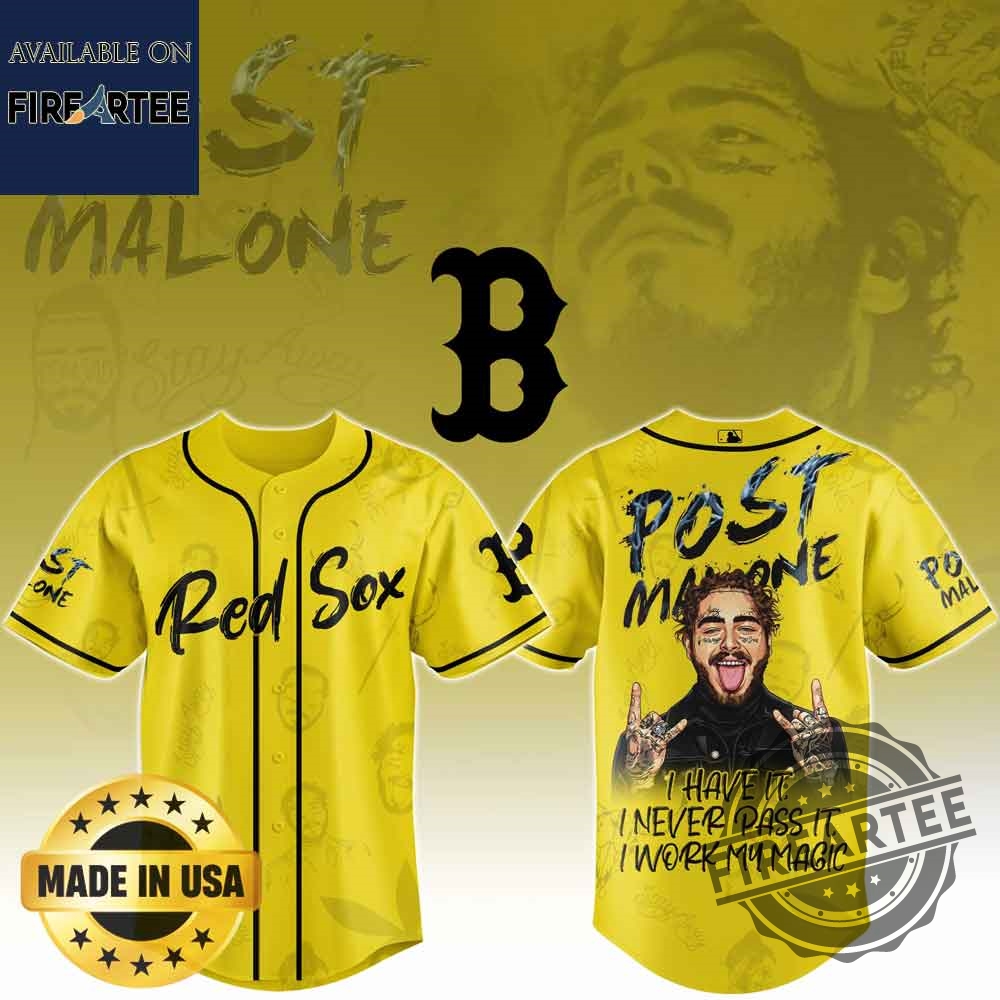 Boston Red Sox Mlb X Post Malone Tour Baseball Jersey