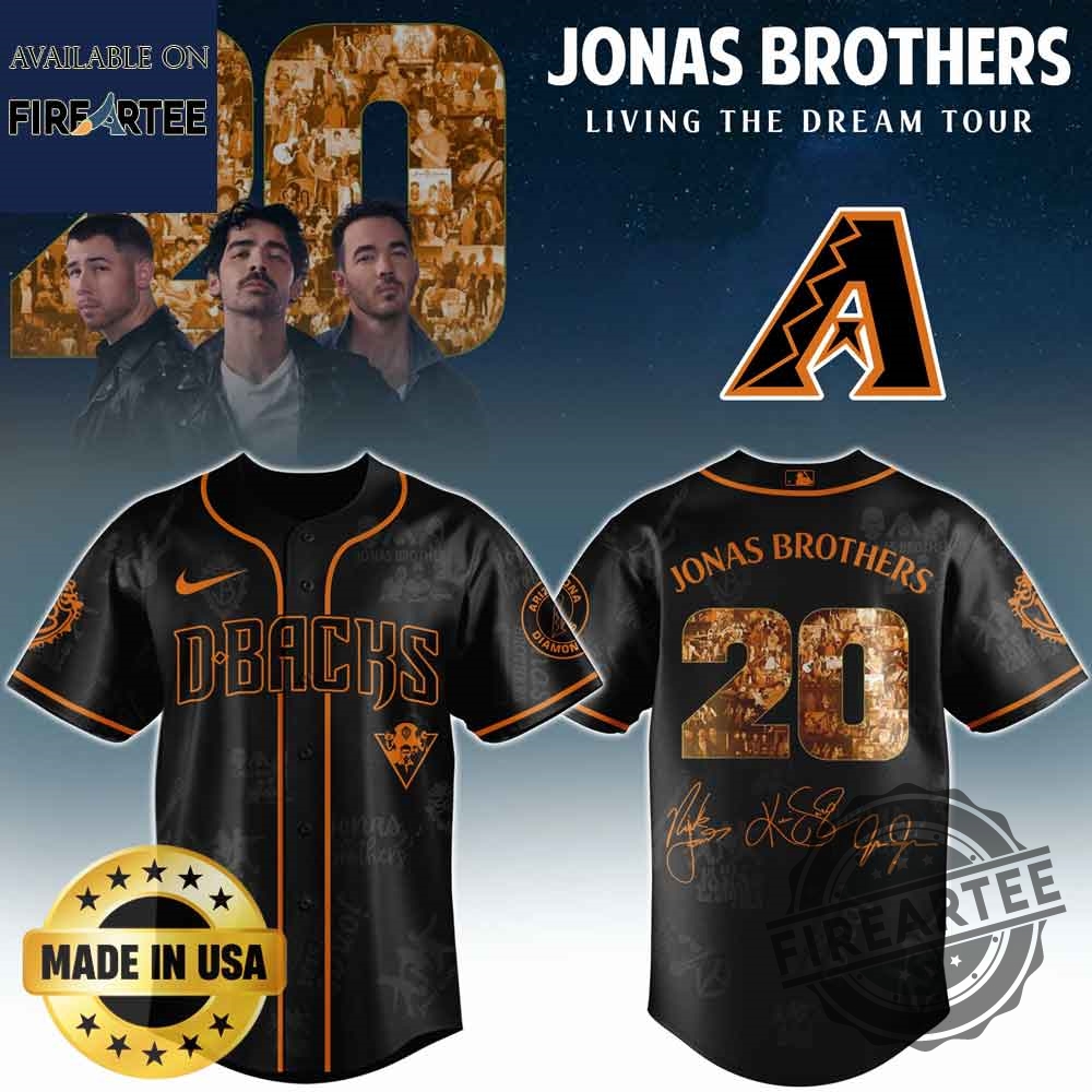 Arizona Diamondbacks Mlb X Jonas Brothers Tour Personalized Baseball Jersey