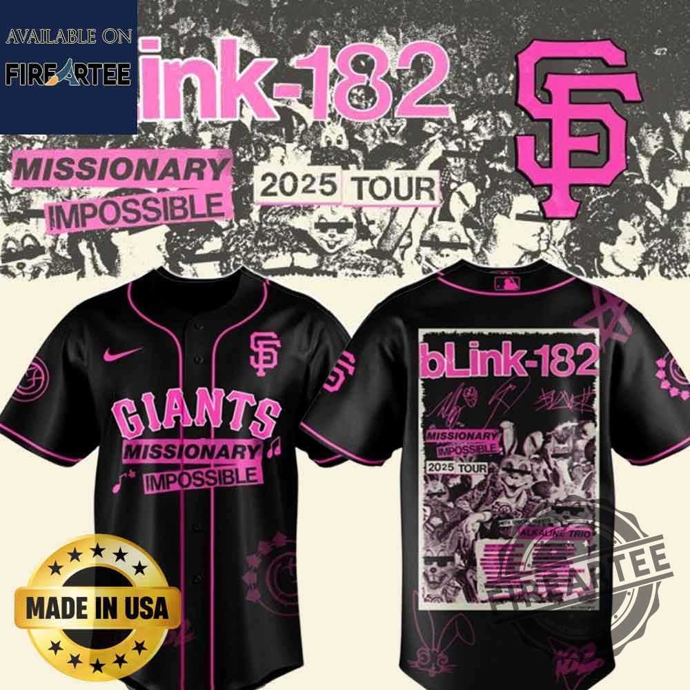 San Francisco Giants X Blink182 Missionary Impossible Tour 2025 Jersey