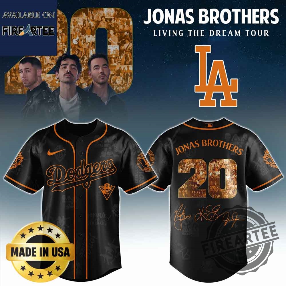 Los Angeles Dodgers Mlb X Jonas Brothers Tour Baseball Jersey