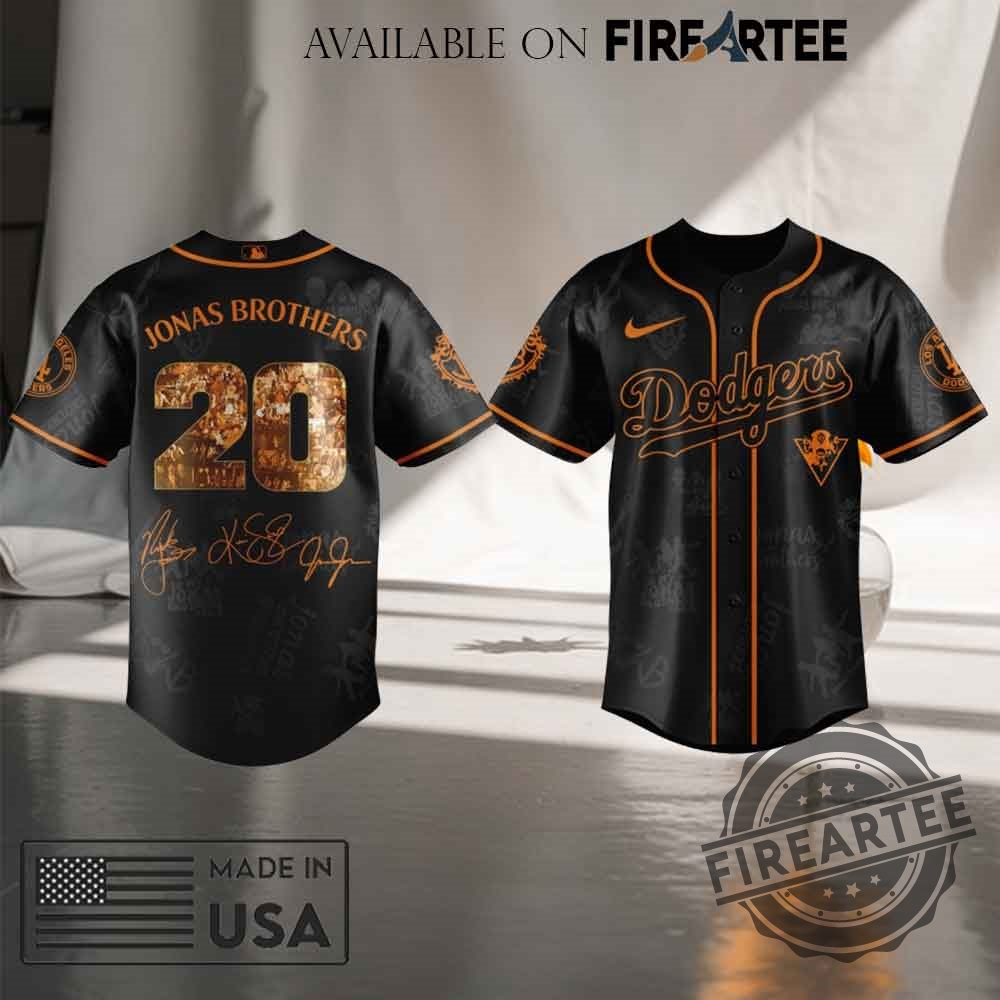 Los Angeles Dodgers Mlb X Jonas Brothers Tour Baseball Jersey 7 Los Angeles Dodgers MLB x Jonas Brothers Tour Baseball Jersey