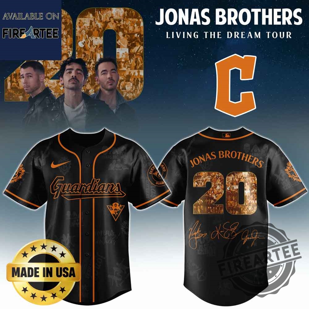 Cleveland Guardians Mlb X Jonas Brothers Tour Baseball Jersey