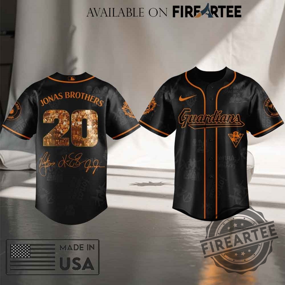 Cleveland Guardians Mlb X Jonas Brothers Tour Baseball Jersey 7 Cleveland Guardians MLB x Jonas Brothers Tour Baseball Jersey