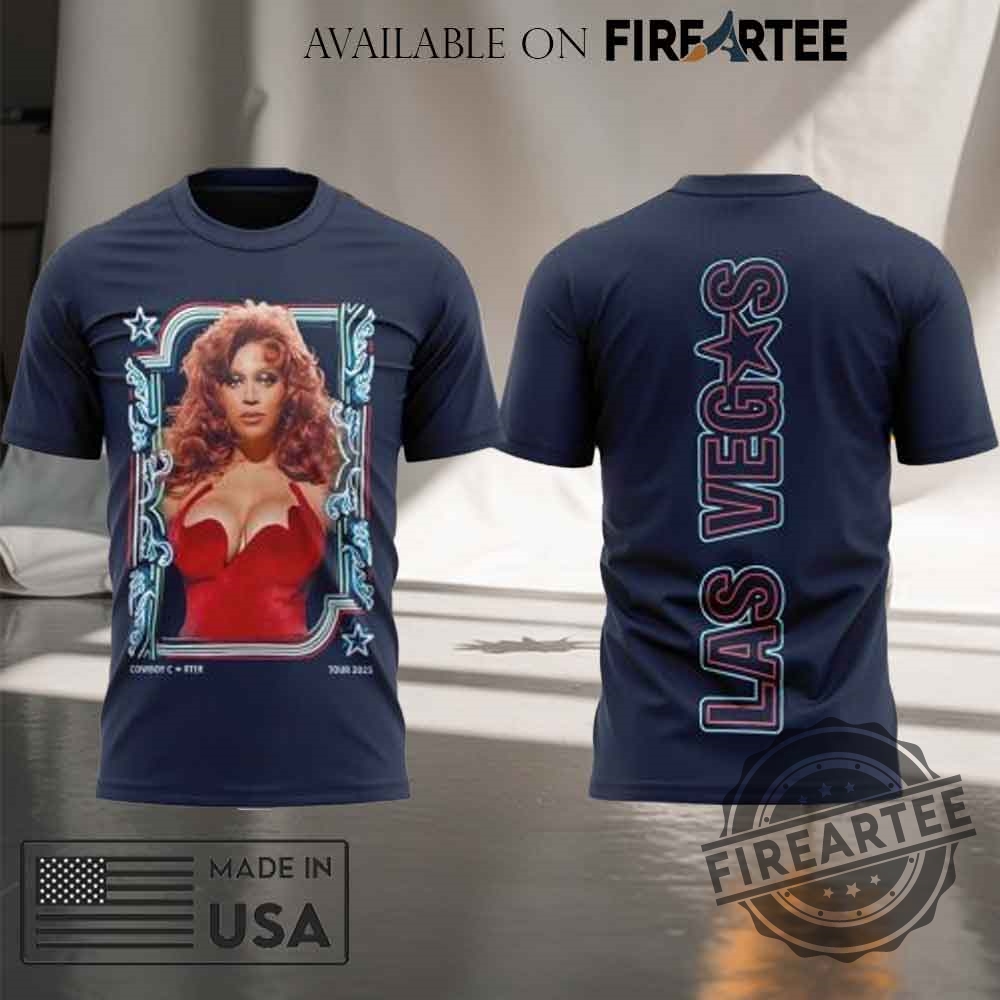Cowboy Carter Tour Beyoncé x Las Vegas 2025 Blue T-shirt 3 Cowboy Carter Tour Beyoncé x Las Vegas 2025 Blue T-shirt