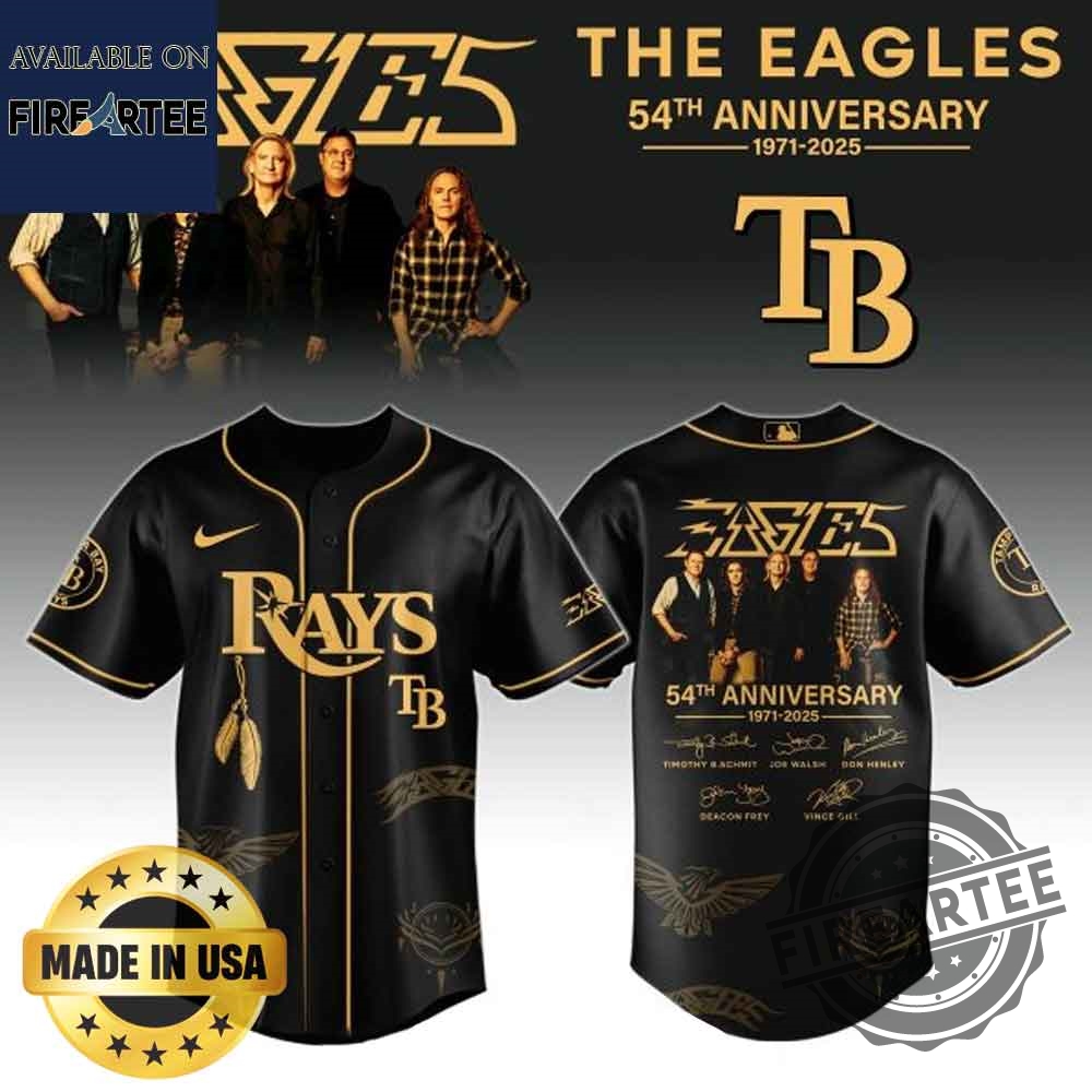 Tampa Bay Rays X Eagles Band Music 54 Years 2025 Jersey