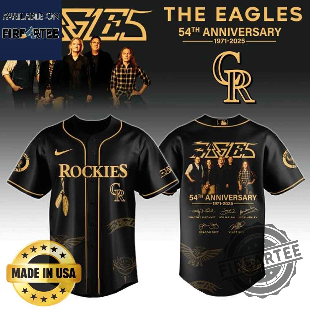 Colorado Rockies X Eagles Band Music 54 Years 2025 Jersey