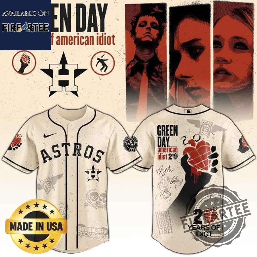 Houston Astros X Green Day 20 Years Of American Idiot 2025 Jersey