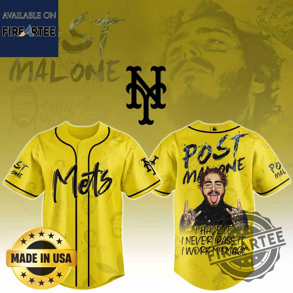 New York Mets Mlb X Post Malone Tour Baseball Jersey