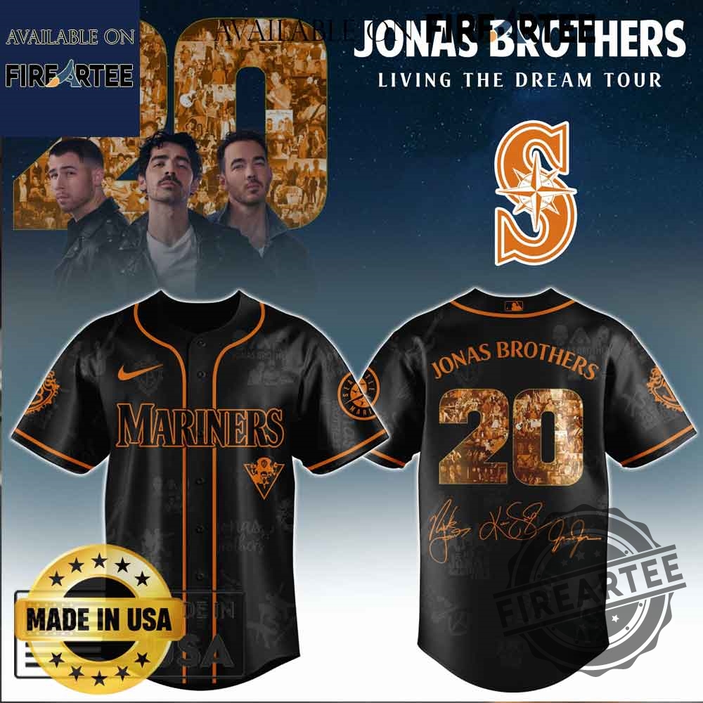 Seattle Mariners Mlb X Jonas Brothers Tour Baseball Jersey