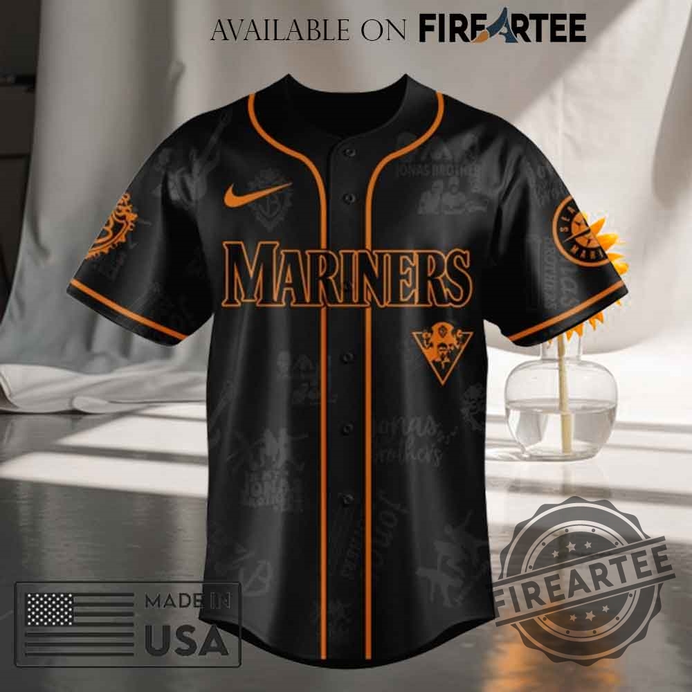 Seattle Mariners Mlb X Jonas Brothers Tour Baseball Jersey 4 Seattle Mariners MLB x Jonas Brothers Tour Baseball Jersey
