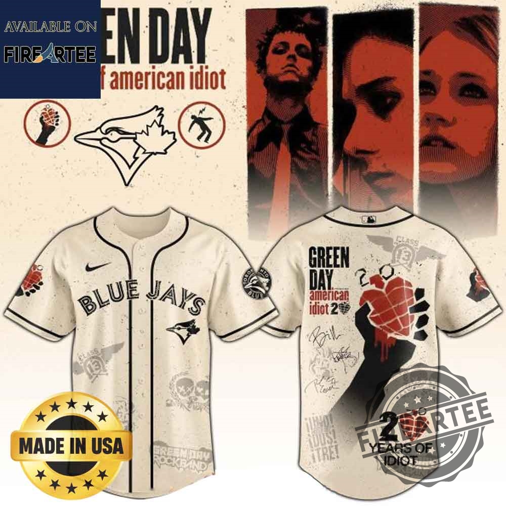 Toronto Blue Jays X Green Day 20 Years Of American Idiot 2025 Jersey