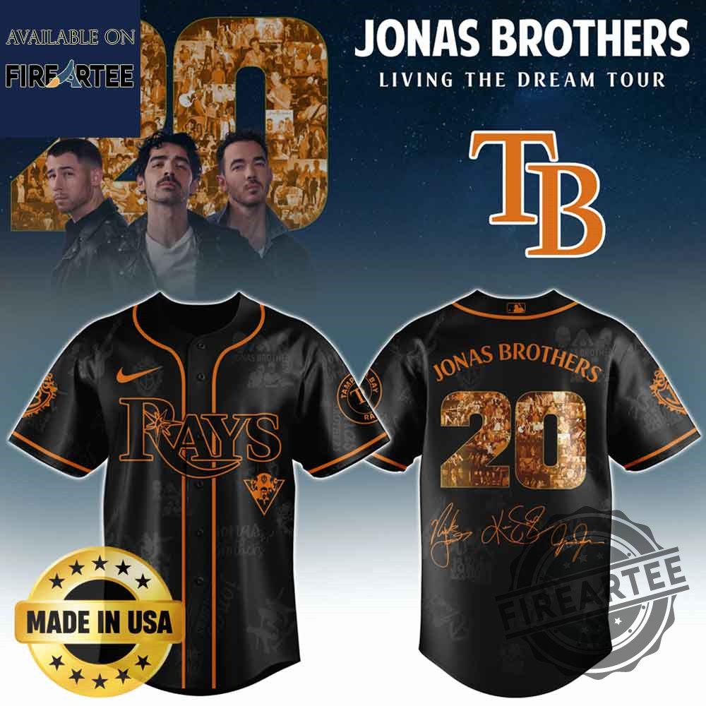 Tampa Bay Rays Mlb X Jonas Brothers Tour Baseball Jersey