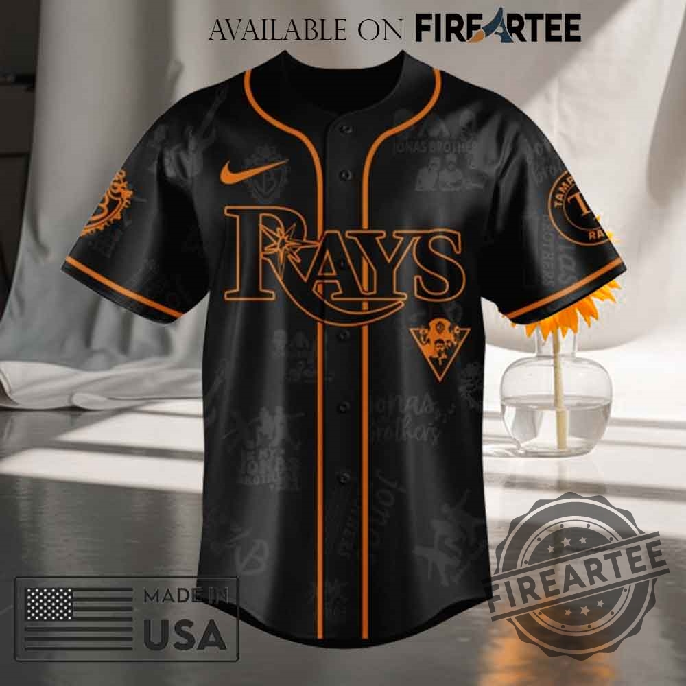 Tampa Bay Rays Mlb X Jonas Brothers Tour Baseball Jersey 4 Tampa Bay Rays MLB x Jonas Brothers Tour Baseball Jersey