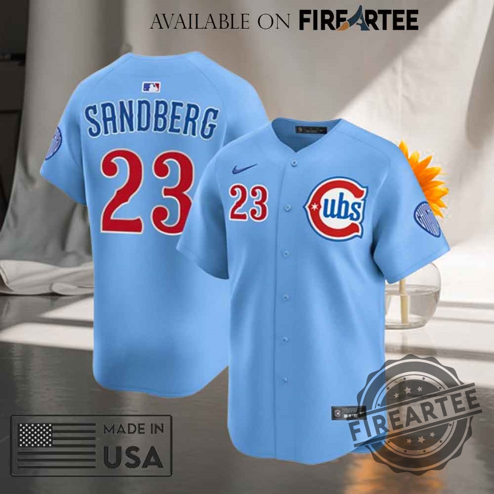 Ryne Sandberg Chicago Cubs Blues Nike Jersey