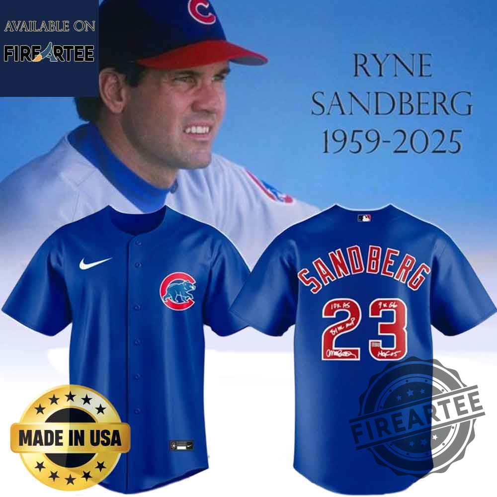 Ryne Sandberg 1959 2025 Blue Jersey