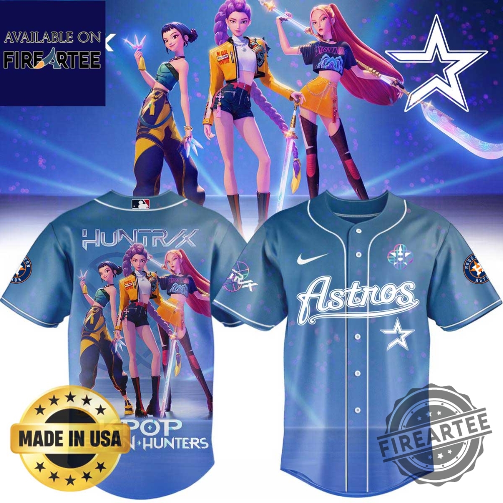 "Top 2025 MLB Jerseys: Astros, Dodgers, Mets, Brewers, and El Paso" 2 Houston Astros Mlb Kpop Demon Hunters Huntrix Jersey