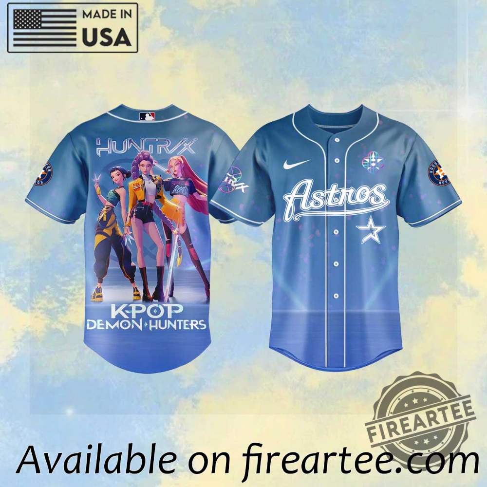 Houston Astros Mlb Kpop Demon Hunters Huntrix Jersey 3 Houston Astros MLB Kpop Demon Hunters Huntrix Jersey