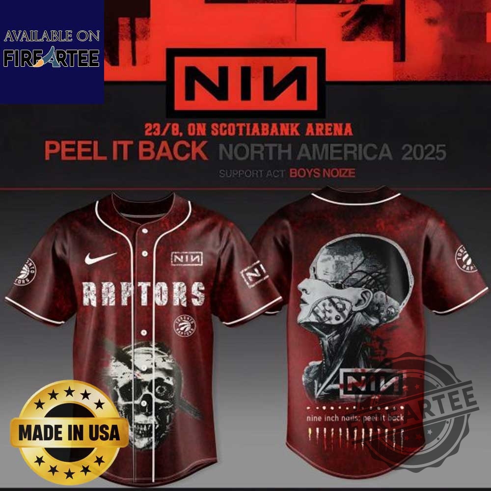 Toronto Raptors Nine Inch Nails Peel It Back Tour Jersey