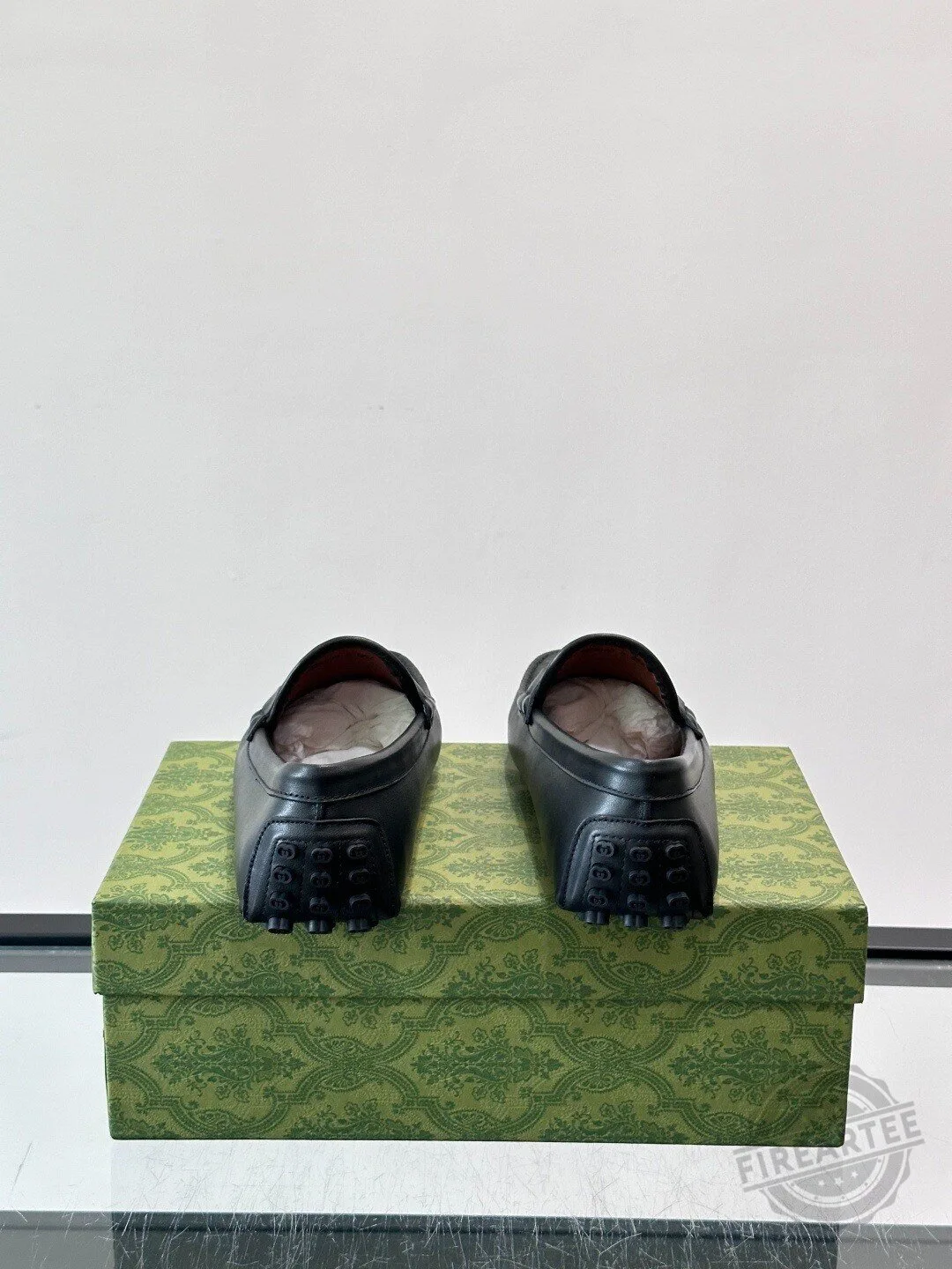 Gucci Black Leather Embossed Interlocking G Loafers for Men 9 Gucci Black Leather Embossed Interlocking G Loafers for Men