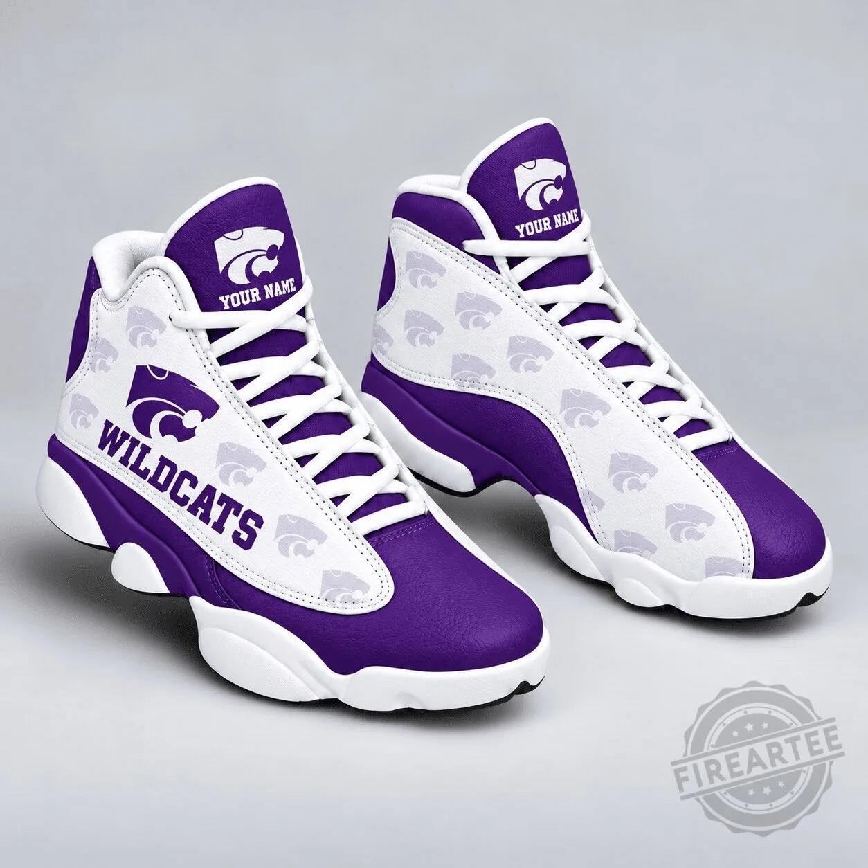 Kansas State Wildcats Personalized High Top Sneakers