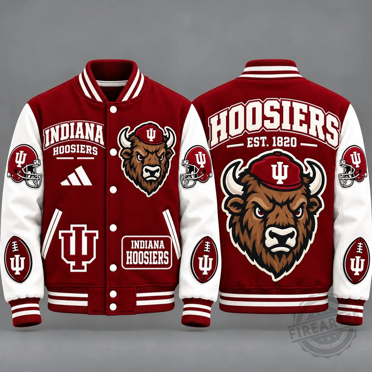 Indiana Hoosiers Vintage Football Varsity Letterman Jacket