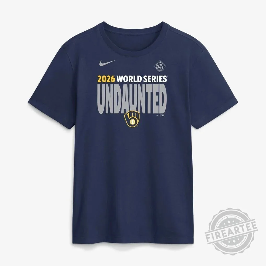 Navy Blue T-Shirt for 2026 World Series by Milwaukee Brewers - Undaunted Design