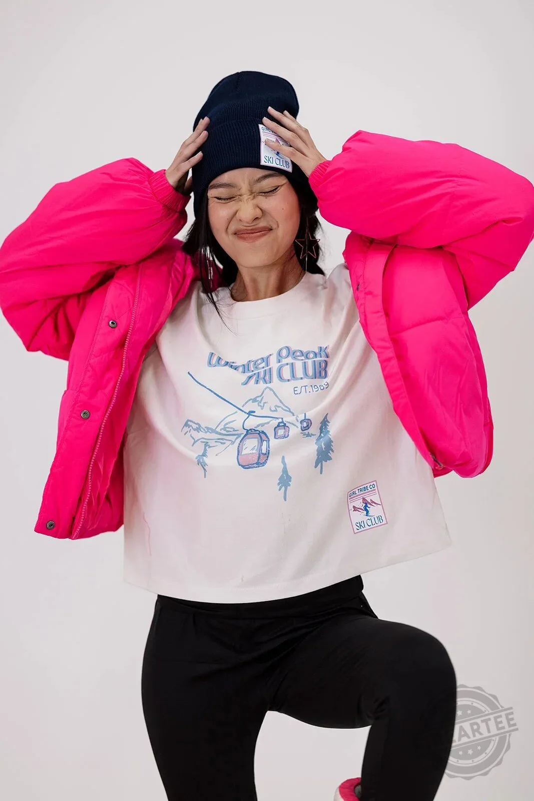 Winter Peak Ski Club Est 1959 Cropped T-Shirt