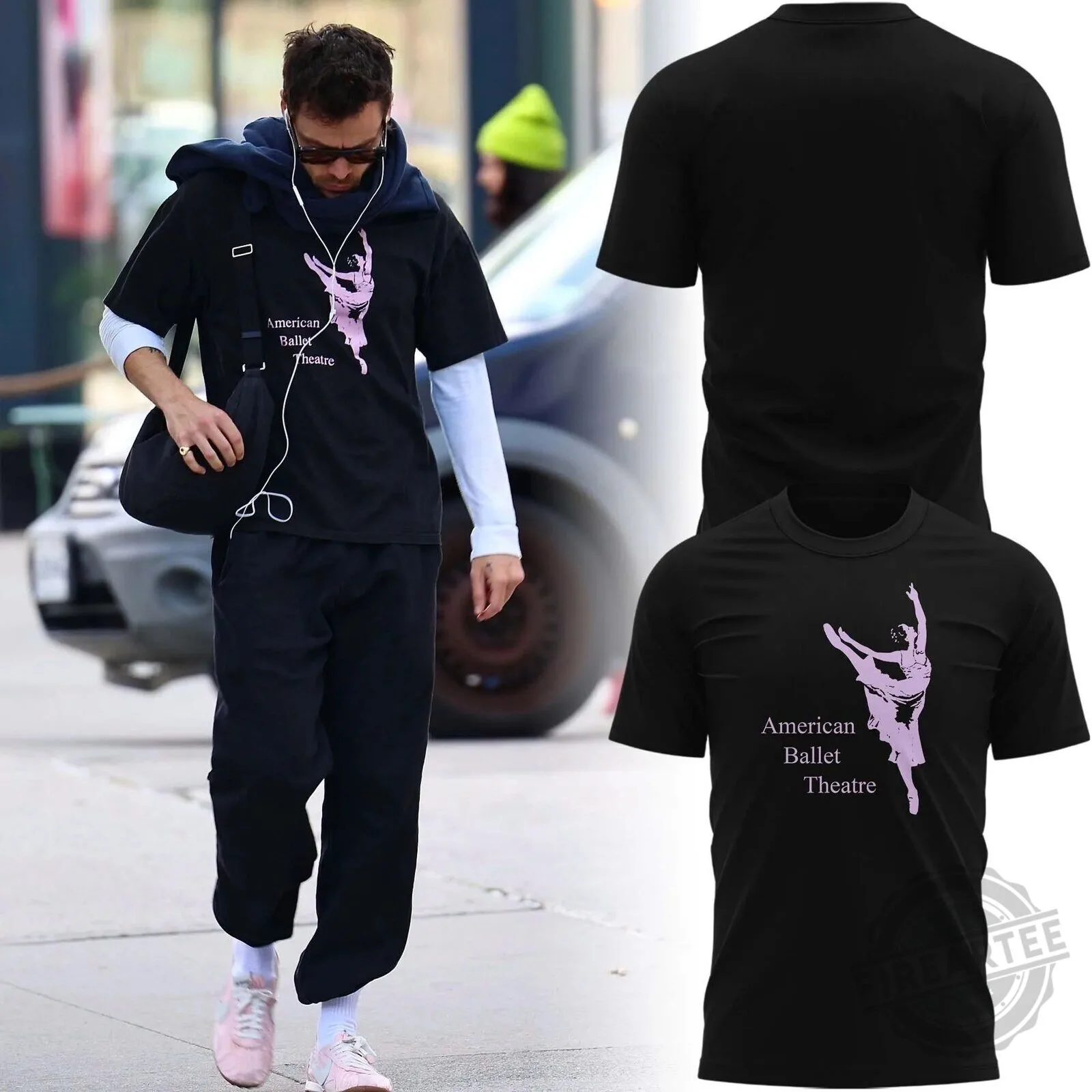 Harry Styles American Ballet Theatre Dancer Black Cotton T-Shirt