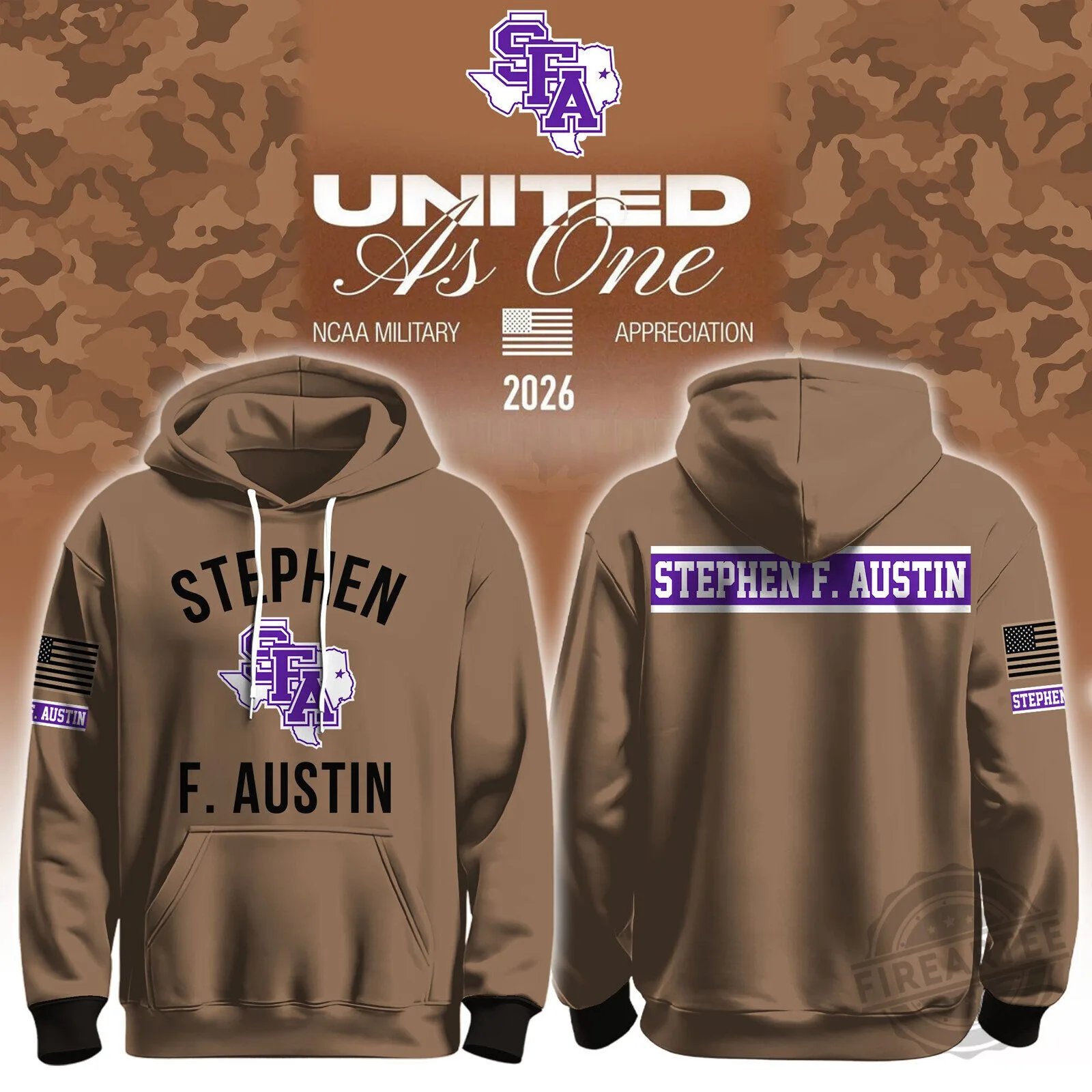 Stephen F. Austin Lumberjacks Military Appreciation Hoodie