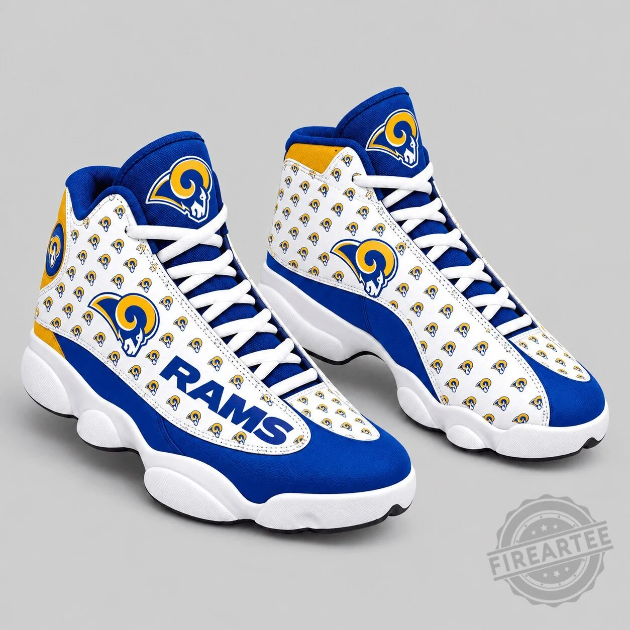 Los Angeles Rams National Football League Pattern High Top Sneakers